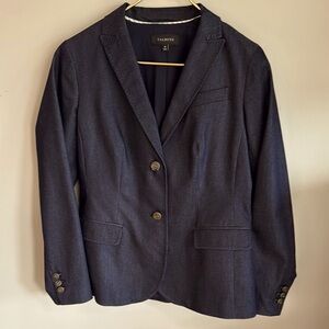 Talbots Women's Denim-look Navy Blazer